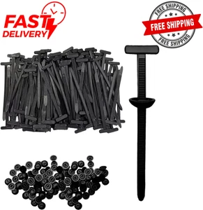 100 Piezas Nylon Universal Cable Tie Hebilla para Coche, Estilo T Automotriz Cremallera Clip - Imagen 1 de 7