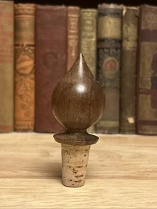 Vintage Mid Century Modern Holz Flasche Dekanter Stopfen - Bild 1 von 3