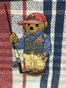 Polo Bear Blanket NWT Ralph Lauren Fisherman 100% Cotton Throw Fishing Outdoors - Picture 1 of 6