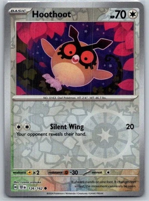 Hoothoot 126/162 Reverse Holo SV05: Temporal Forces NM - Image 1 of 2