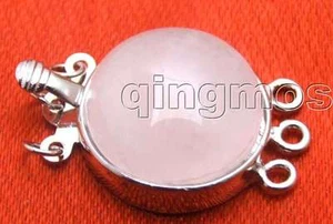 OFERTA Grande 18mm Redondo Cristal Rosa Tres Hebras Cierre-gp172 Envío Gratuito - Imagen 1 de 2