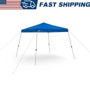 Portable 10' x 10' Instant Slant Leg Pop-up Canopy Outdoor Shading Shelter Blue - Picture 1 of 11