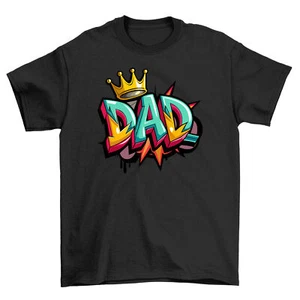 Dad King - Rule the Household in Style! Funny Dad T-shirt, 100% Cotton Unisex Te - Picture 1 of 46