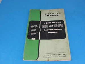 John Deere No 8 and No 8W caster wheel mower operator instructions - Picture 1 of 3