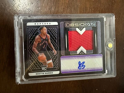 2021-22 Obsidian Scottie Barnes Rookie Patch Auto RPA Purple  RC #201  45/49 - Image 1 of 2