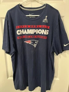 Nike NEW ENGLAND PATRIOTS Super Bowl XLIX Champions Short Sleeve T-Shirt XXL - Picture 1 of 2