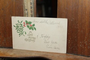 Antique Postcard Undivided Back A Very Merry Christmas Free US Shipping - Picture 1 of 2