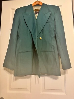 Jack Nicklaus Tournament Series Blazer Masters Green Gold Button Women's 12 - Image 1 of 2