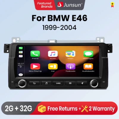 8" Android 14 GPS Für BMW E46 3er 318 320 325 M3 Carplay Autoradio Navi RDS 32GB - Bild 1 von 4