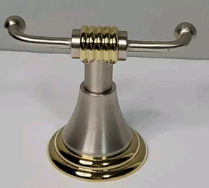 Newport Messing 17-13/15SX01 Doppel Gewandhaken Satin Nickel 2-farbig - Bild 1 von 4
