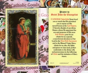 Saint John the Apostle -Prayer to St. John Evangelist - Laminated Holy Card 1235 - Picture 1 of 3