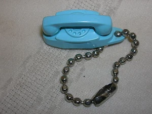 Vintage Key Chain Telephone The Princess Phone Blue 1 3/8" Western Electric - Picture 1 of 6