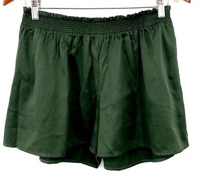 Roxy Paperbag Short Size Small S Green Stretch Smocked Waist Pull On Women New - Imagem 1 de 4