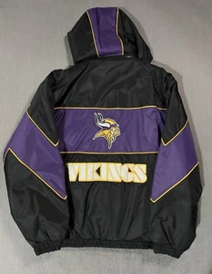 Minnesota Vikings Jeff Hamilton NFL Vintage Script Jacket Hoodie Sport Sweater M - Picture 1 of 20