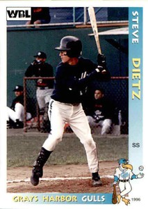 1996 Grays Harbor Gulls Grandstand #2 Steve Dietz La Mesa California CA Card