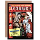 Comic Book Cover Psychiatrist Patient Couch Mind Blank Greeting Card