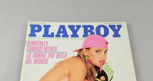 Vintage Playboy Italy July 1991 + Kimberley Conrad Hefner GIANT POSTER - Bild 1 von 1