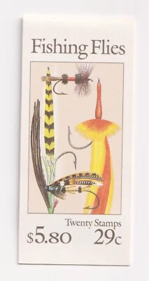 Scott #BK189 FISHING FLIES (2545-2549) Booklet of 20 29¢ Stamps - MNH - Image 1 of 2