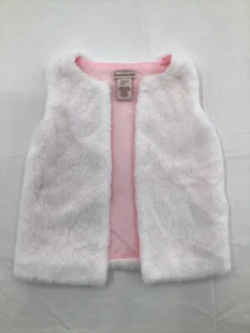 Catherine Malandrino Girls Size XS 4 White Faux Fur Vest - Picture 1 of 3