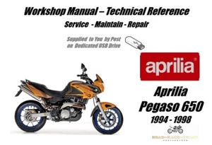 Aprilia Pegaso 650 Service Reparatur Werkstatthandbuch USB 1994-1998 - Bild 1 von 9