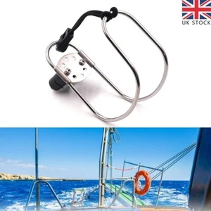 Stainless Steel Life Buoy Ring Holder Marine Boat Horseshoe Bracket w/ Mount UK - Picture 1 of 11