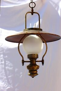 Vintage Midcentury Copper Lantern Style Pendant Light c. 1960’s Kitchen Rewired