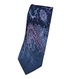 Roberto Cavalli Seidenkrawatte ITALIEN grau burgunderrot Paisley W: 3,6 Zoll gebraucht, in einwandfreiem Zustand  - Bild 1 von 5