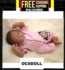 OCSDOLL lifelike Reborn Baby Dolls 22" Cute Realistic Silicone Sleeping Doll