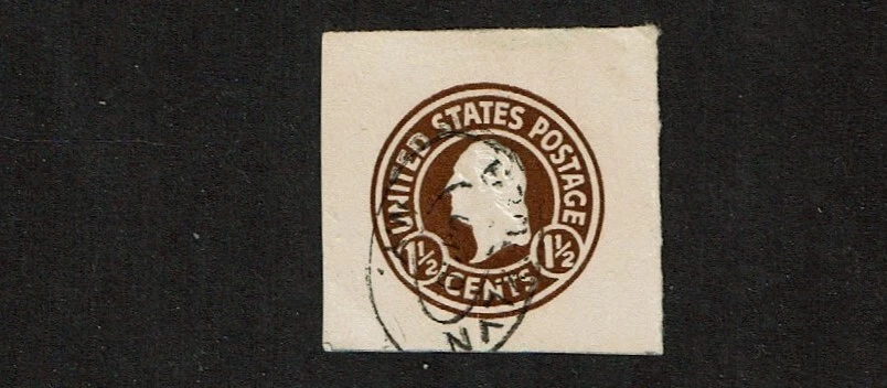 1925 U.S. STAMPED ENVELOPE 1  1/2c  Washington Sc#U481 Used Cut Square See Note - Image 1 of 1