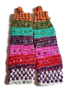 Leg Warmer for Women Wool Fabric Andean Mountains Cold Winter Multicolor - Picture 1 of 5