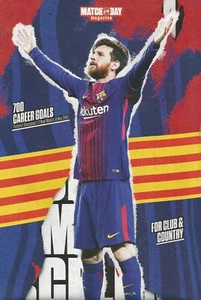 MOTD-POSTER 2020-BARCELONA-LIONEL MESSI-700 CAREER GOALS FOR CLUB & COUNTRY - Picture 1 of 1