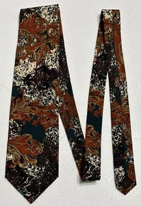 Stefano Enrici Men's Tie Abstract Multicolored Print 100% Silk Handmade Italy - Picture 1 of 5