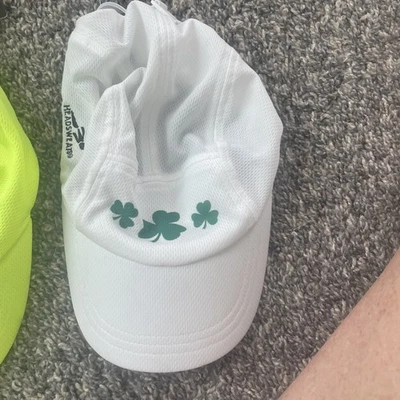 Headsweats Crusher Shamrock Super Light Weight Runners Cap Hat yellow  - Image 1 of 4