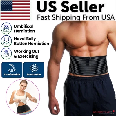 Umbilical Hernia Belt for Men and Women Abdominal Support Binder with Compress - Image 1 of 4