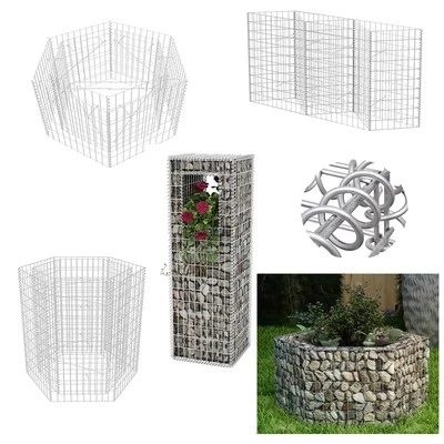 Gabionen Steinkorb Sechseckiges Hochbeet Mauer Sichtschutz Drahtkorb Garten - Bild 1 von 4
