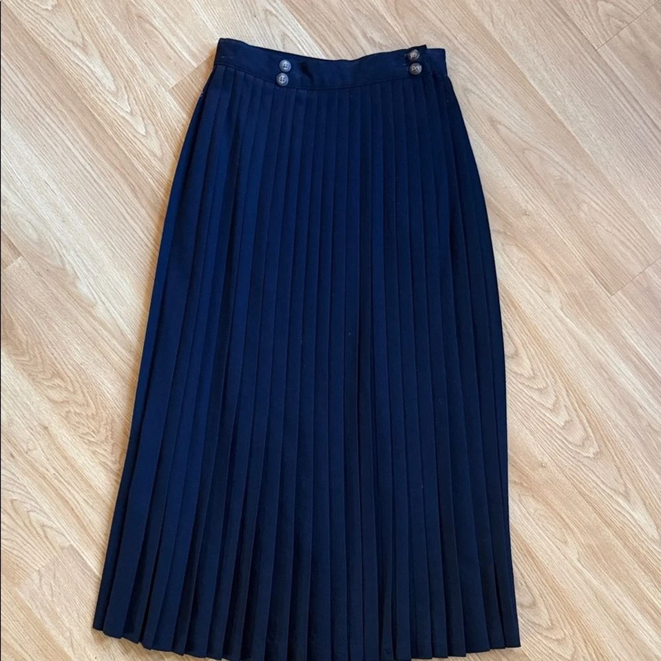 Falda midi plisada vintage Jones New York 100 % lana talla 4P pequeña hecha en EE. UU. Foto 1 de 4
