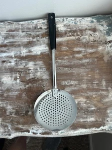 Vtg  Ecko  Round Skimmer Spoon Chromium Plated with Black Nylon Handle - Picture 1 of 5