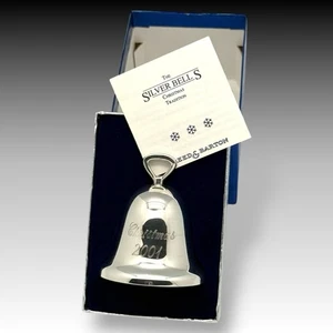 Reed & Barton Silverplate Bell Ornament Christmas 2001 w/ Box Collectible - Picture 1 of 6