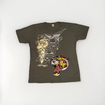 Vintage Ed Hardy Shirt Mens XXL Tiger Graphic Christian Audigier Y2K Streetwear - Image 1 of 4