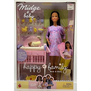 Barbie Mattel 2002 Happy Family mamma e bambino-midge e bambino AA 56664 NUOVA DI ZECCA - Foto 1 di 4
