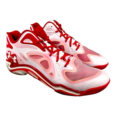 Under Armour Micro G Anatomix Basketball Shoes Red Lace Up Men's Size 13.5 - Image 1 of 4
