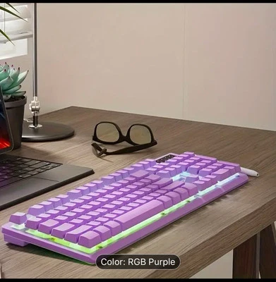 Wired Keyboard - 104-Key Full Size, Ergonomic Design, Hotkeys, Media Controls,  - Image 1 of 4