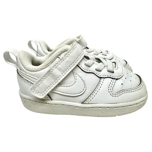 Nike Court Borough Low 2 Baby/Toddler Shoes White BQ5453-100 Size 6C - Picture 1 of 6