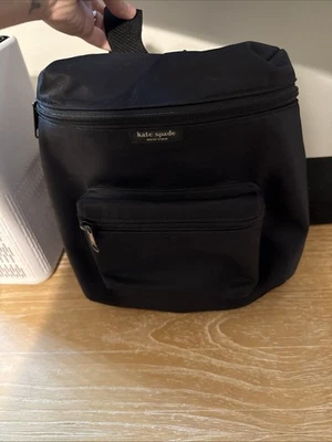 KATE SPADE CHELSEA Nylon Small Backpack Black Tote Travel Bag Purse College - Image 1 of 4