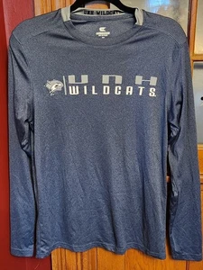 Colosseum UNH Wildcats Long Sleeve Lightweight T-Shirt - Size M - Blue - Picture 1 of 2