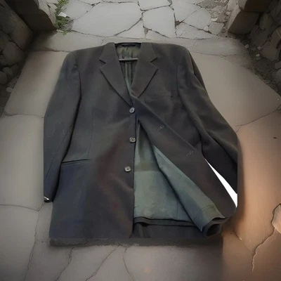 Donna Karen vintage años 90 talla Nueva York Blazer 40R-Wool 3 Botones en Negro-Excelente Foto 1 de 4