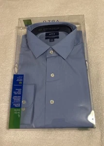 APT 9 Large Dress Shirt Blue Extra Slim Fit Stretch Collar - Picture 1 of 6
