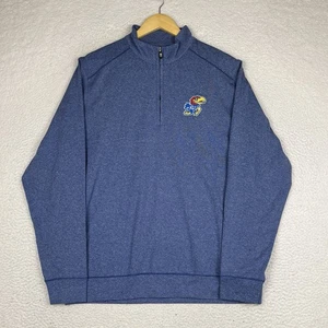 Kansas Jayhawks 1/4 Zip Pullover Sweatshirt Herren Large Cutter Buck Golf Drytec - Bild 1 von 7