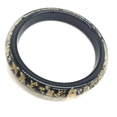 路易威登 M65300 树脂施华洛世奇内含手镯手链黑色二手 YK980 — 第 1/4 张图片