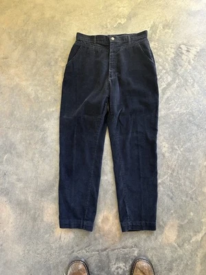 Vintage 80s Lee Riders Corduroy Tapered Leg Pants Size 16 Women’s Black - Image 1 of 4